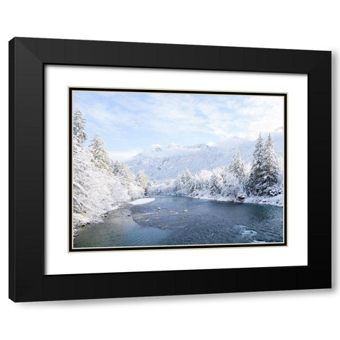 Washington State- Central Cascades. Mount Baker Snoqualmie National Forest Black Modern Wood Framed Art Print with Double Matting by Wild, Jamie and Judy