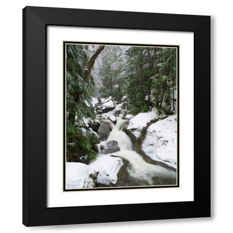Washington State- Central Cascades. Martin Creek Black Modern Wood Framed Art Print with Double Matting by Wild, Jamie and Judy