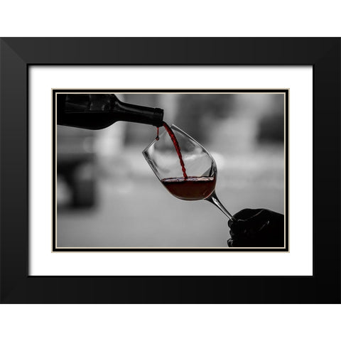 Washington State-Woodinville Barrage Cellars Black Modern Wood Framed Art Print with Double Matting by Duval, Richard