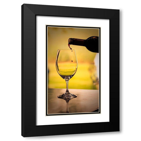 Washington State-Walla Walla Red wine backlit by the mid-day sun Black Modern Wood Framed Art Print with Double Matting by Duval, Richard