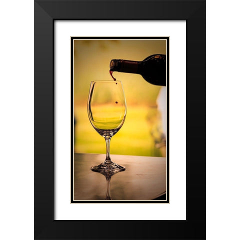 Washington State-Walla Walla Red wine backlit by the mid-day sun Black Modern Wood Framed Art Print with Double Matting by Duval, Richard