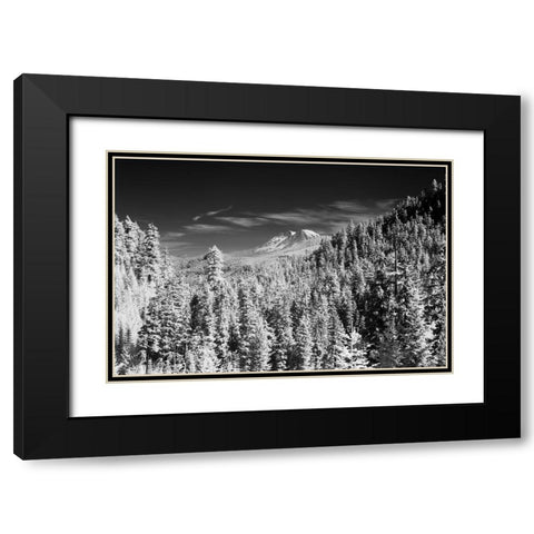 USA-Washington State-Mt-Rainier viewed from the South Black Modern Wood Framed Art Print with Double Matting by Eggers, Terry