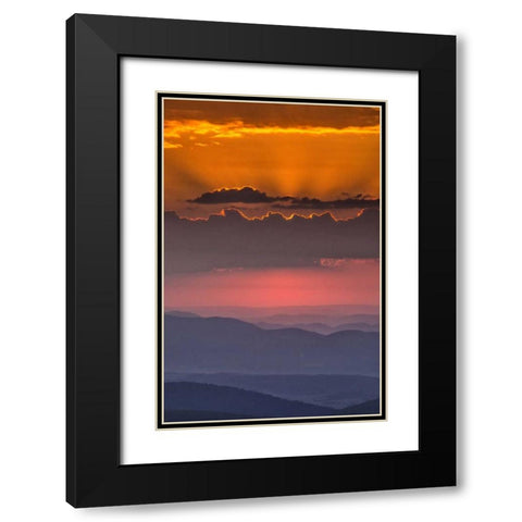 WV, Davis Sunrise on Dolly Sods Wilderness Area Black Modern Wood Framed Art Print with Double Matting by OBrien, Jay