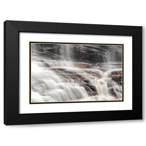 West Virginia, Davis, Blackwater Falls The falls Black Modern Wood Framed Art Print with Double Matting by OBrien, Jay