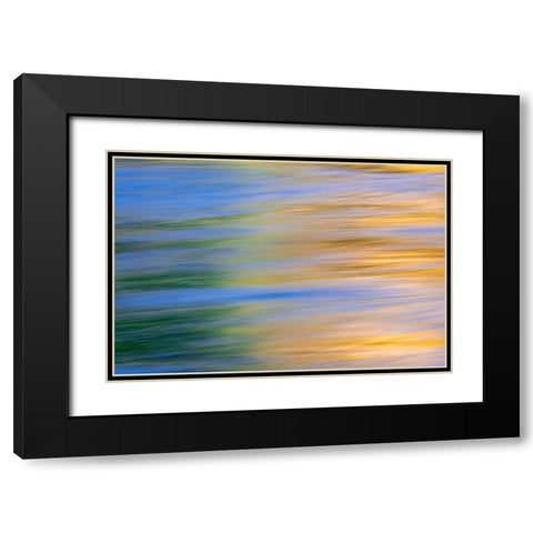 Sunset colors and trees reflecting on Snake River-Grand Teton National Park-Wyoming Black Modern Wood Framed Art Print with Double Matting by Jones, Adam
