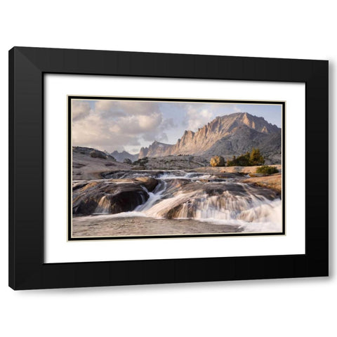 WY, Bridger NF Rapids and Fremont Peak Black Modern Wood Framed Art Print with Double Matting by Paulson, Don