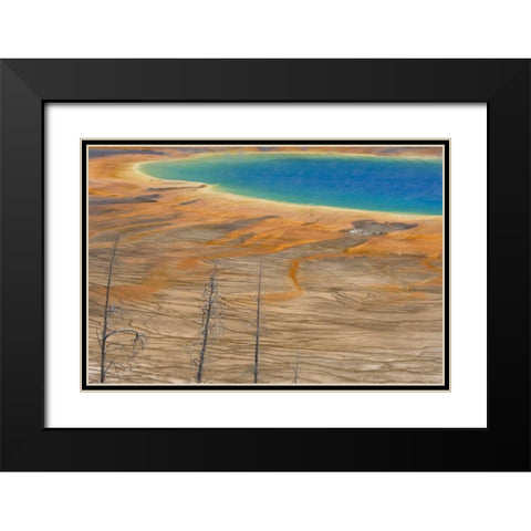 WY, Yellowstone Colorful Grand Prismatic Spring Black Modern Wood Framed Art Print with Double Matting by Paulson, Don