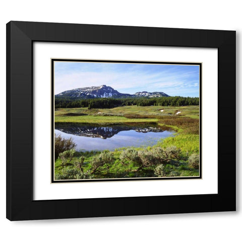 Wyoming, A tarn in the Rocky Mountains of Wyoming Black Modern Wood Framed Art Print with Double Matting by Talbot Frank, Christopher