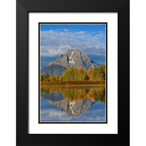 Wyoming, Grand Teton NP Sunrise on Snake River Black Modern Wood Framed Art Print with Double Matting by Paulson, Don