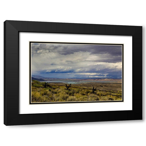 Montana Landscape of Flaming Gorge NRA Black Modern Wood Framed Art Print with Double Matting by Paulson, Don