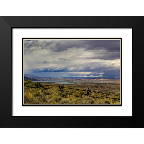 Montana Landscape of Flaming Gorge NRA Black Modern Wood Framed Art Print with Double Matting by Paulson, Don