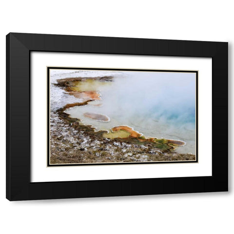 USA, Wyoming, Yellowstone NP Silex Spring pool Black Modern Wood Framed Art Print with Double Matting by Bush, Marie