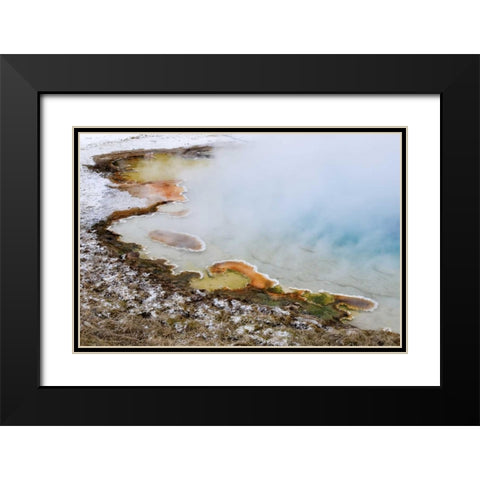 USA, Wyoming, Yellowstone NP Silex Spring pool Black Modern Wood Framed Art Print with Double Matting by Bush, Marie