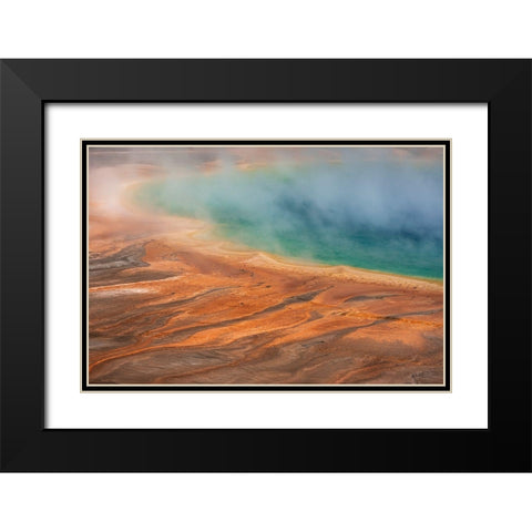 Wyoming-Yellowstone National Park Grand Prismatic Spring scenic  Black Modern Wood Framed Art Print with Double Matting by Jaynes Gallery