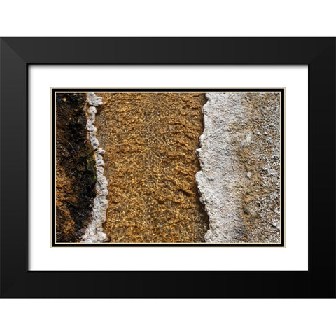 USA-Wyoming-Yellowstone National Park-Black Sand Basin-Volcanic hot water stream Black Modern Wood Framed Art Print with Double Matting by Hopkins, Cindy Miller