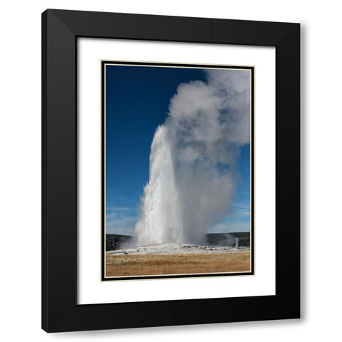 Yellowstone National Park-USA-Old Faithful Black Modern Wood Framed Art Print with Double Matting by Sienda, Jolly