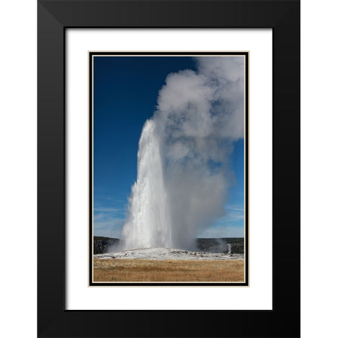 Yellowstone National Park-USA-Old Faithful Black Modern Wood Framed Art Print with Double Matting by Sienda, Jolly