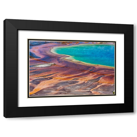 Yellowstone National Park-USA-Wyoming Grand Prismatic Spring-Midway Geyser Basin Black Modern Wood Framed Art Print with Double Matting by Sienda, Jolly