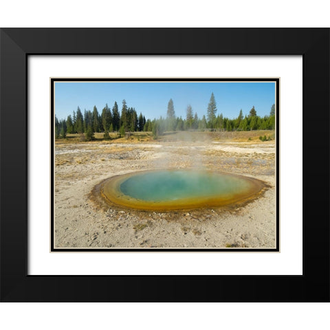 Wyoming- Yellowstone National Park. West Thumb Geyser Basin- Abyss Pool Black Modern Wood Framed Art Print with Double Matting by Wild, Jamie and Judy