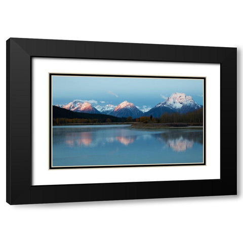 Oxbow Bend-Autumn Sunrise Black Modern Wood Framed Art Print with Double Matting by Archer, Ken