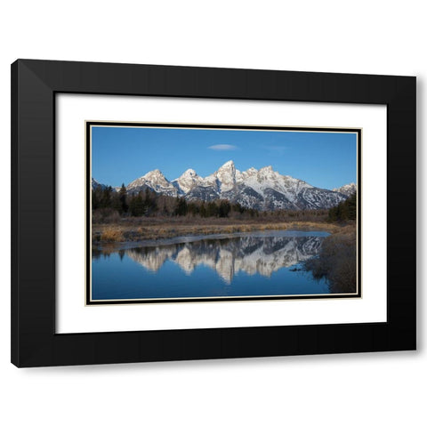 Grand Tetons-late autumn Black Modern Wood Framed Art Print with Double Matting by Archer, Ken