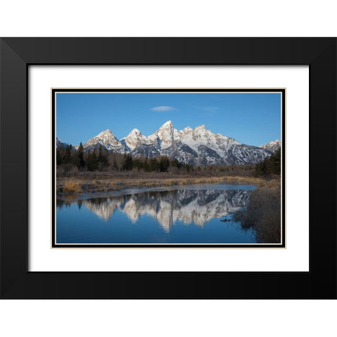 Grand Tetons-late autumn Black Modern Wood Framed Art Print with Double Matting by Archer, Ken