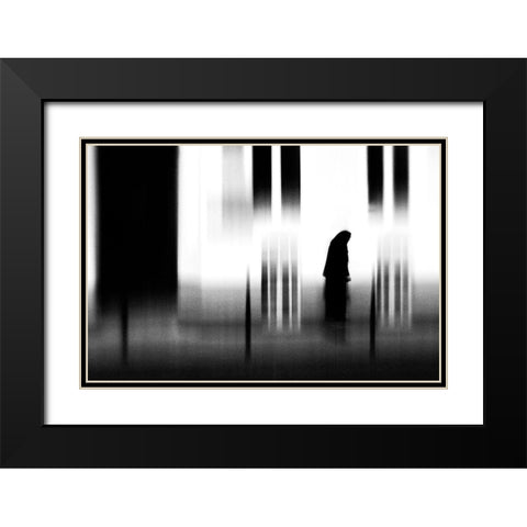 Untitled Black Modern Wood Framed Art Print with Double Matting by Bousca, Bogdan