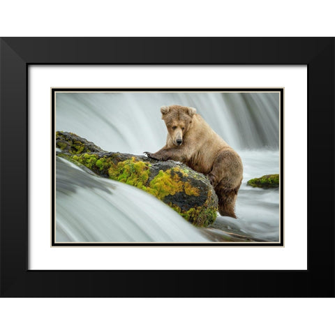 Left Wanting Black Modern Wood Framed Art Print with Double Matting by Doyle, Renee