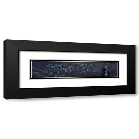 Return To School In Weightlessness... Black Modern Wood Framed Art Print with Double Matting by Dufour, Thierry