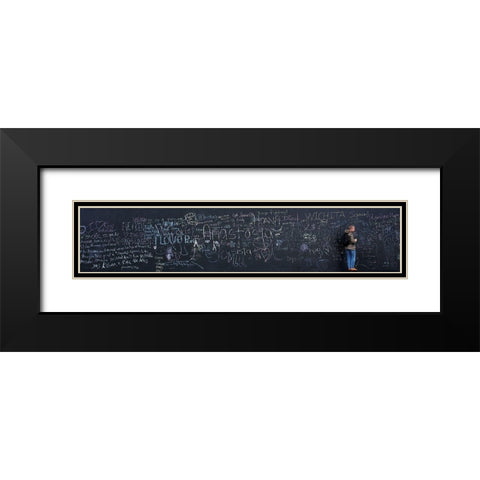 Return To School In Weightlessness... Black Modern Wood Framed Art Print with Double Matting by Dufour, Thierry