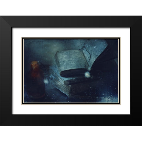Moonlight Shadows Black Modern Wood Framed Art Print with Double Matting by Devos, Delphine
