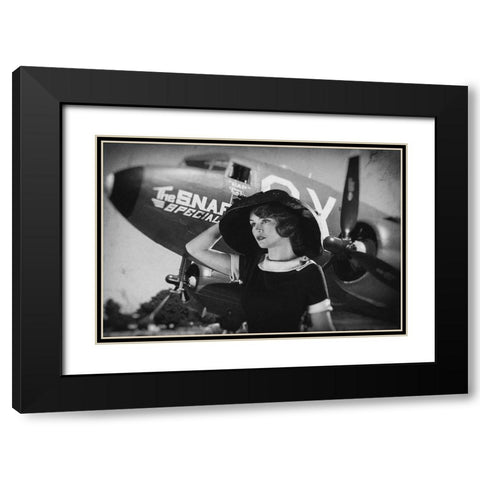 Spirit Of Adventure Black Modern Wood Framed Art Print with Double Matting by Allicot, Manu