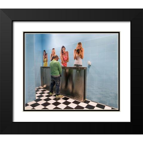 ....Ahahahah!!!! Black Modern Wood Framed Art Print with Double Matting by Toniolo, Giorgio