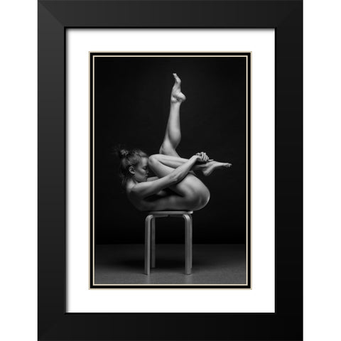 Bodyscape Black Modern Wood Framed Art Print with Double Matting by Belovodchenko, Anton