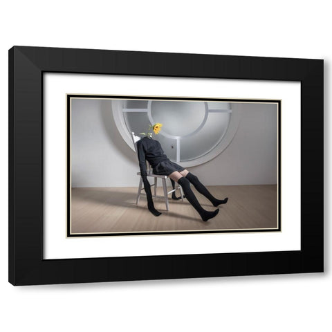 When You Say Nothing At All Black Modern Wood Framed Art Print with Double Matting by Hardibudi