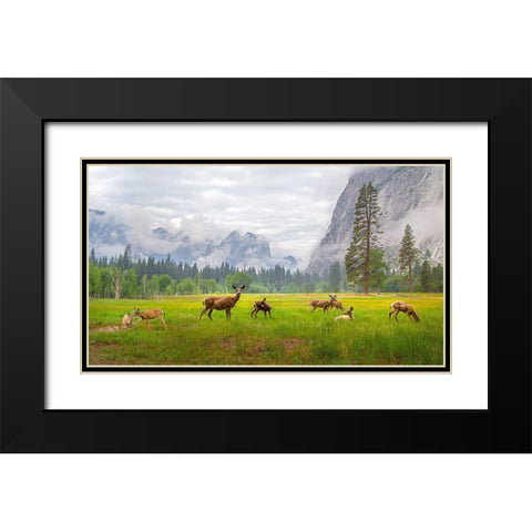 A Feeling Of Ancient Time Black Modern Wood Framed Art Print with Double Matting by Mao, Dianne