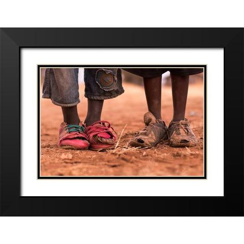 Can You Wear My Shoes? Black Modern Wood Framed Art Print with Double Matting by Miron, Stefan