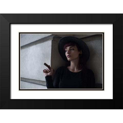 Untitled Black Modern Wood Framed Art Print with Double Matting by Kostadinov, Bobby