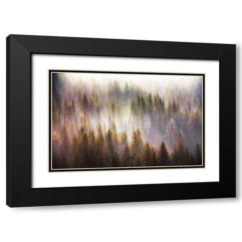Untitled Black Modern Wood Framed Art Print with Double Matting by Chopra, Atul