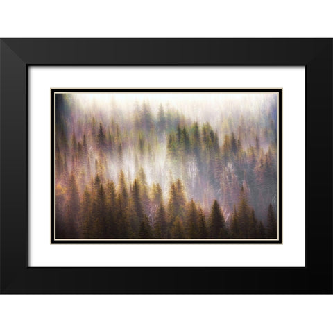 Untitled Black Modern Wood Framed Art Print with Double Matting by Chopra, Atul