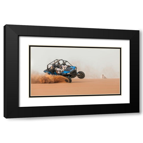 Drifting Black Modern Wood Framed Art Print with Double Matting by Al Adwan, Rami