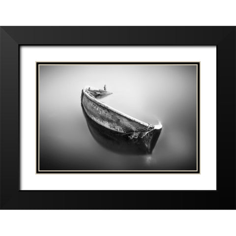 Solitude Black Modern Wood Framed Art Print with Double Matting by Valdivieso, Miguel
