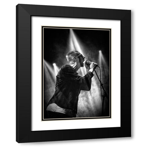 Shout In The Light Black Modern Wood Framed Art Print with Double Matting by Samuelsson, Anders