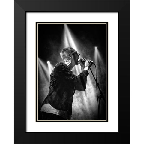 Shout In The Light Black Modern Wood Framed Art Print with Double Matting by Samuelsson, Anders