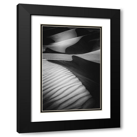 Desert Light Black Modern Wood Framed Art Print with Double Matting by Al Adwan, Rami