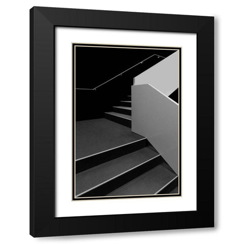 Handrails Black Modern Wood Framed Art Print with Double Matting by Azevedo, Olavo