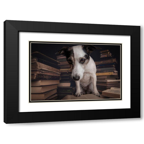 The Student Black Modern Wood Framed Art Print with Double Matting by Willers, Heike