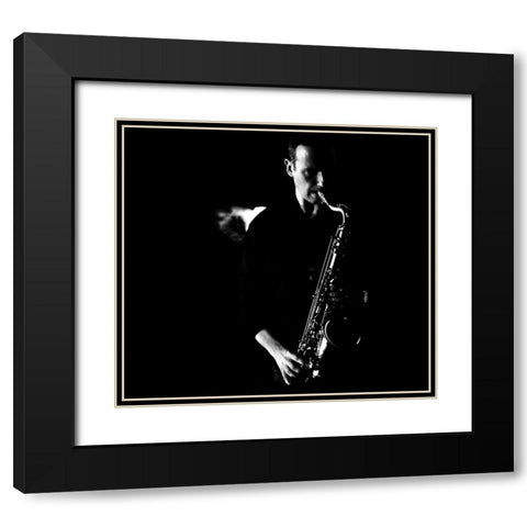Musician Black Modern Wood Framed Art Print with Double Matting by Pugliesi, Silvia