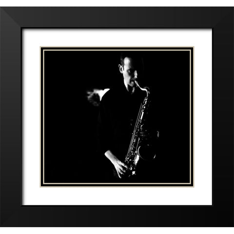 Musician Black Modern Wood Framed Art Print with Double Matting by Pugliesi, Silvia