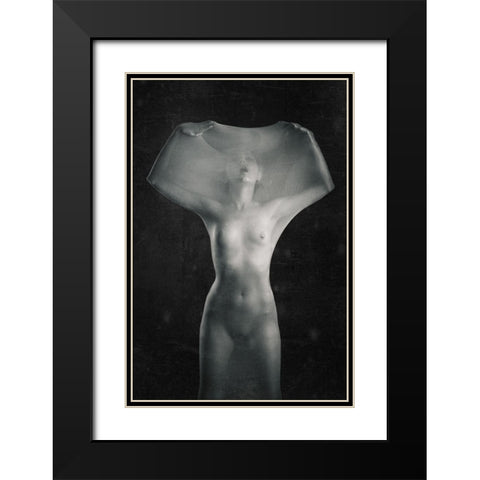 Coccoon Black Modern Wood Framed Art Print with Double Matting by JAE